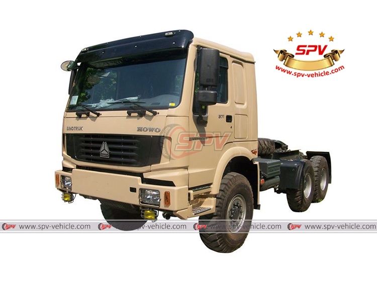 Sinotruk 6X6 Tractor Truck - Left Front Side View